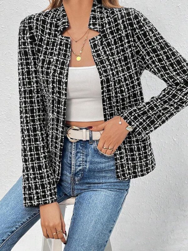 2024 Womens' Cardigan Blazers Notched Fully Lined Casual Fashion Elegant Work Office Jackets - Image 5