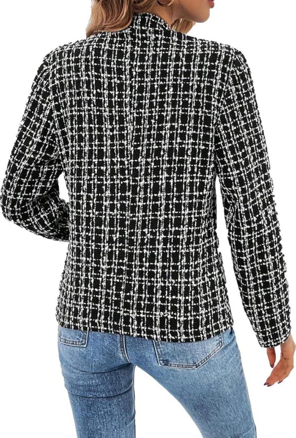 2024 Womens' Cardigan Blazers Notched Fully Lined Casual Fashion Elegant Work Office Jackets - Image 2