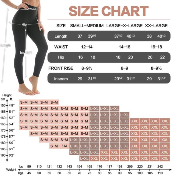 4 Pack Leggings for Women Butt Lift High Waisted Tummy Control No See-Through Yoga Pants Workout Running Leggings - Image 6