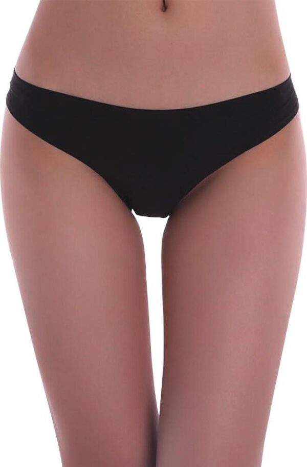 6 Pack Women's Invisible Seamless Bikini Underwear Half Back Coverage Panties - Image 2