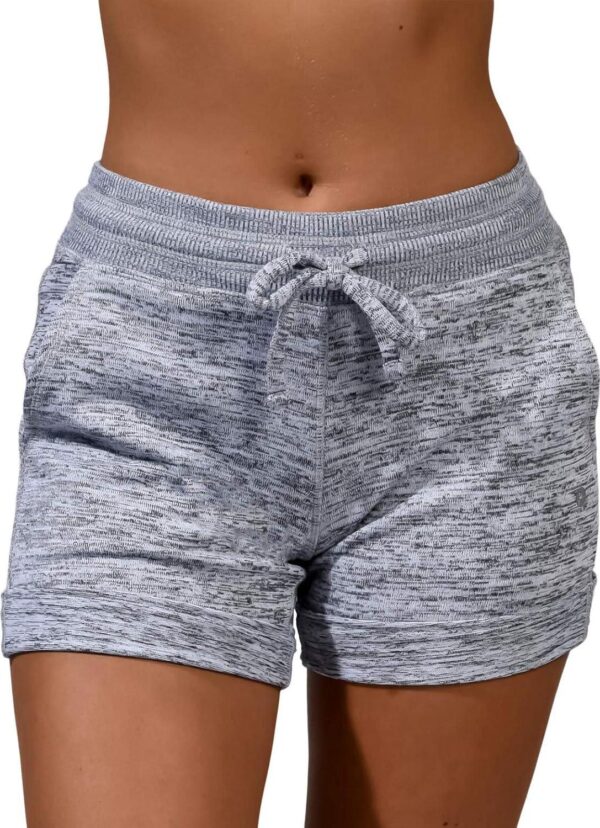 90 Degree By Reflex Soft Comfy Activewear Lounge Shorts with Pockets and Drawstring for Women - Image 2