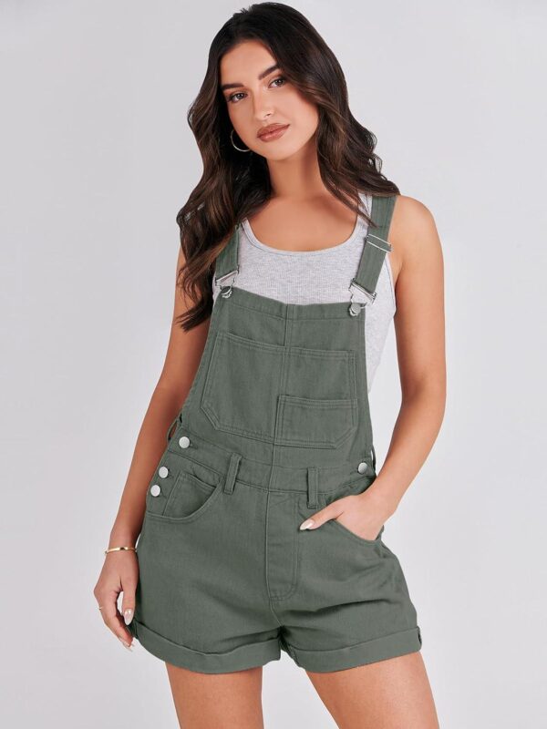 ANRABESS Overalls for Women 2024 Summer Casual Loose Fit Adjustable Shorts Denim Overall Rompers Bib Jeans Shortalls Outfits - Image 3