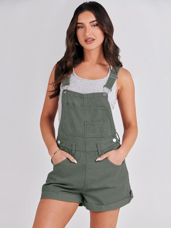 ANRABESS Overalls for Women 2024 Summer Casual Loose Fit Adjustable Shorts Denim Overall Rompers Bib Jeans Shortalls Outfits - Image 5