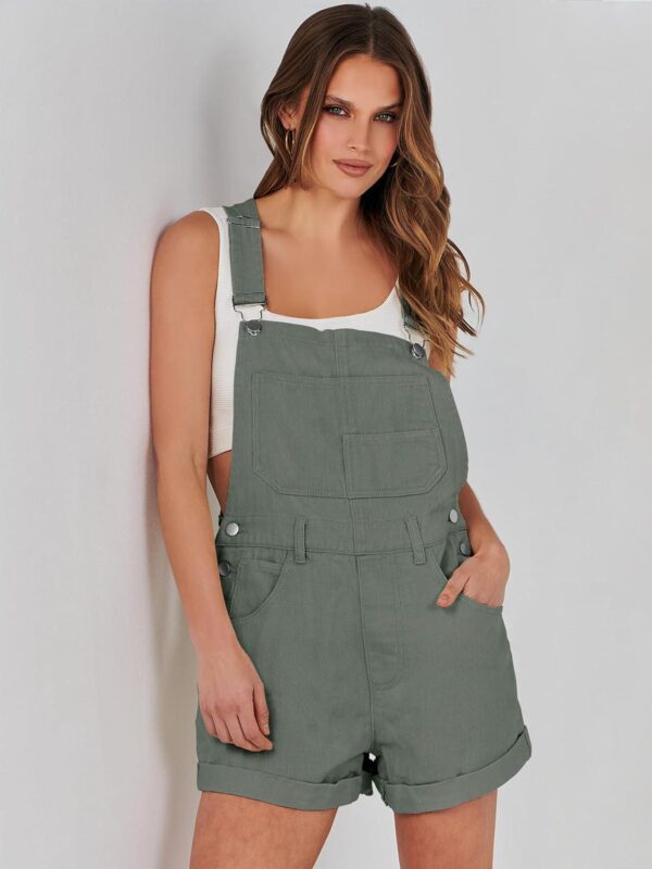 ANRABESS Overalls for Women 2024 Summer Casual Loose Fit Adjustable Shorts Denim Overall Rompers Bib Jeans Shortalls Outfits - Image 9