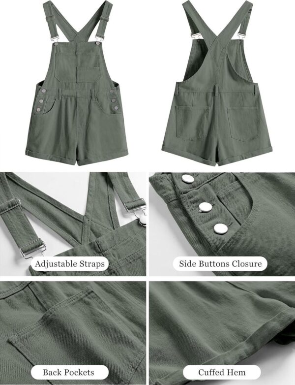 ANRABESS Overalls for Women 2024 Summer Casual Loose Fit Adjustable Shorts Denim Overall Rompers Bib Jeans Shortalls Outfits - Image 6