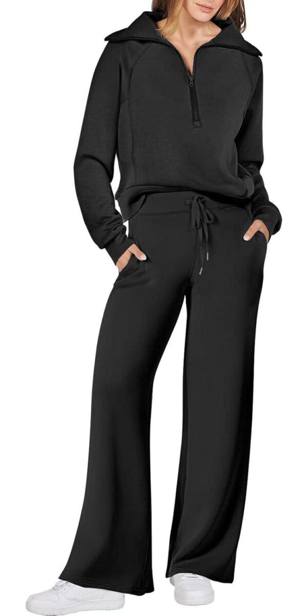 ANRABESS Women 2 Piece Outfits Sweatsuit Oversized Sweatshirt Sweatpants Tracksuit Sweat Lounge Matching Set 2024 Fall Trendy
