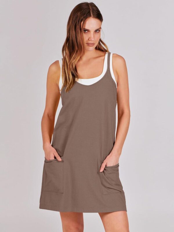 ANRABESS Women Summer Mini Romper Dress Workout Tennis Active Sports Athleisure Outfits built in Shorts Trendy Vacation - Image 2