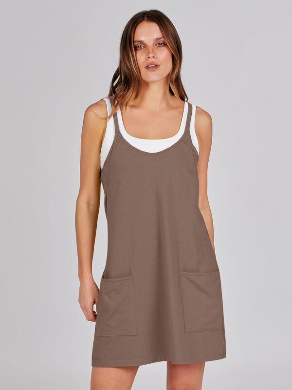ANRABESS Women Summer Mini Romper Dress Workout Tennis Active Sports Athleisure Outfits built in Shorts Trendy Vacation - Image 3
