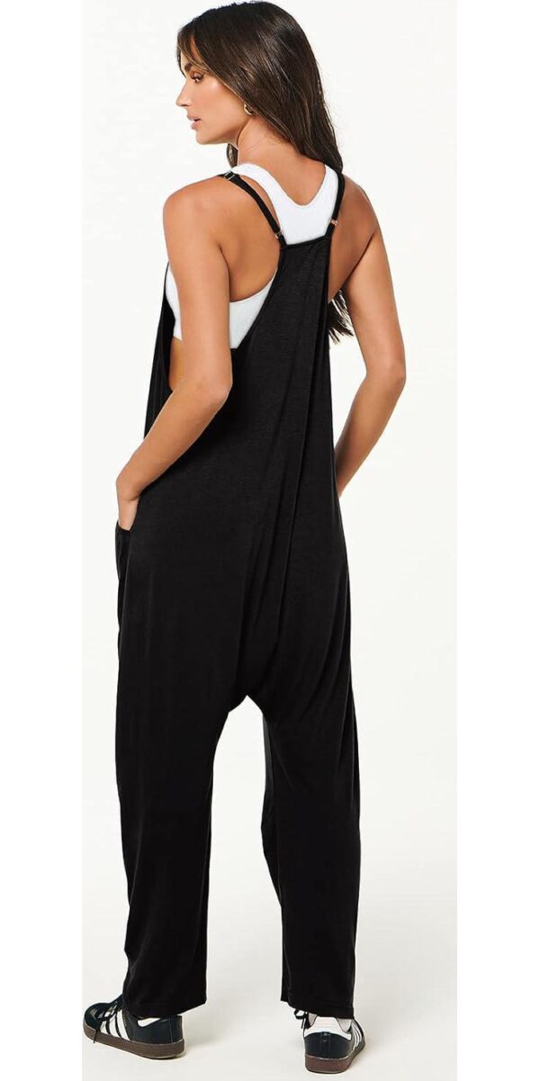 ANRABESS Women's Casual Loose Sleeveless Jumpsuits Spaghetti Strap Harem Long Pants Romper Overalls Summer Trendy Outfits - Image 5