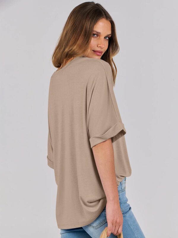 ANRABESS Women's Oversized T Shirts Short Sleeve Crewneck Summer Tops Casual Loose Basic Tee Shirts 2024 Trendy Clothes - Image 3