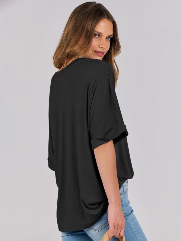 ANRABESS Women's Oversized T Shirts Short Sleeve Crewneck Summer Tops Casual Loose Basic Tee Shirts 2024 Trendy Clothes - Image 3