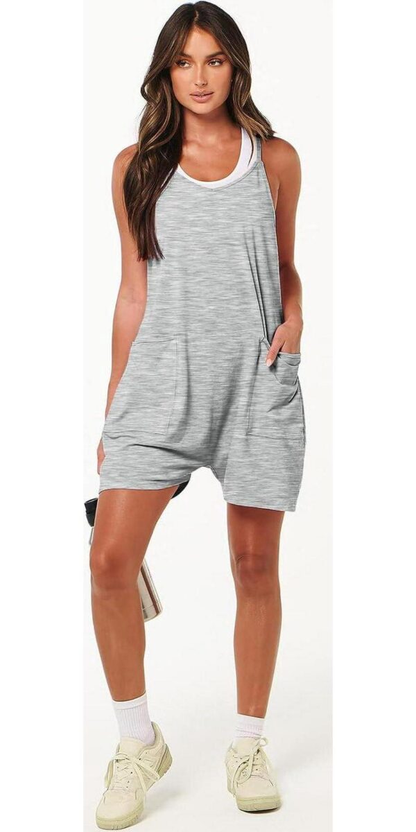 ANRABESS Womens Summer Casual Sleeveless Romper Loose Spaghetti Strap Shorts Overalls Jumpsuit with Pockets 2024 Clothes - Image 7