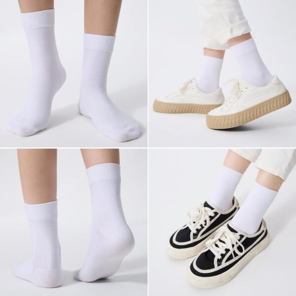 ATBITER Women's Thin Cotton Socks,Soft Cotton Bootie Socks Women Above Ankle Crew Socks (6-Pairs With gift box) - Image 6