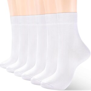 ATBITER Women's Thin Cotton Socks,Soft Cotton Bootie Socks Women Above Ankle Crew Socks (6-Pairs With gift box)