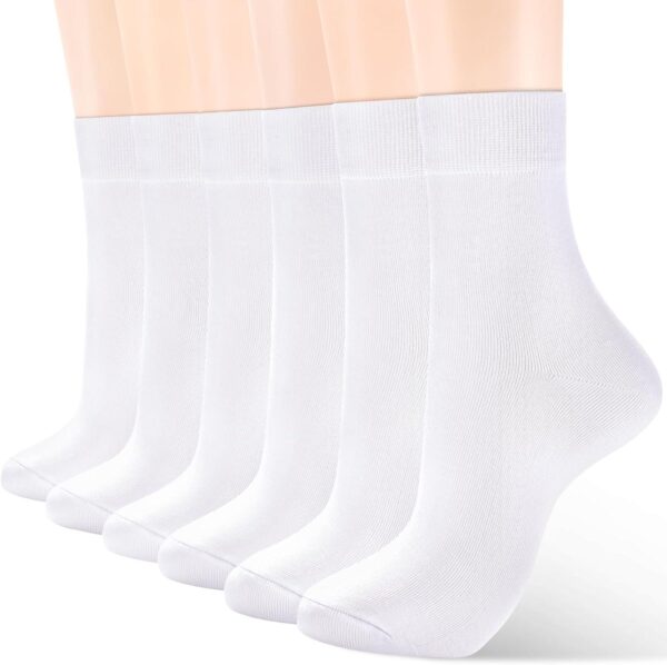 ATBITER Women's Thin Cotton Socks,Soft Cotton Bootie Socks Women Above Ankle Crew Socks (6-Pairs With gift box)