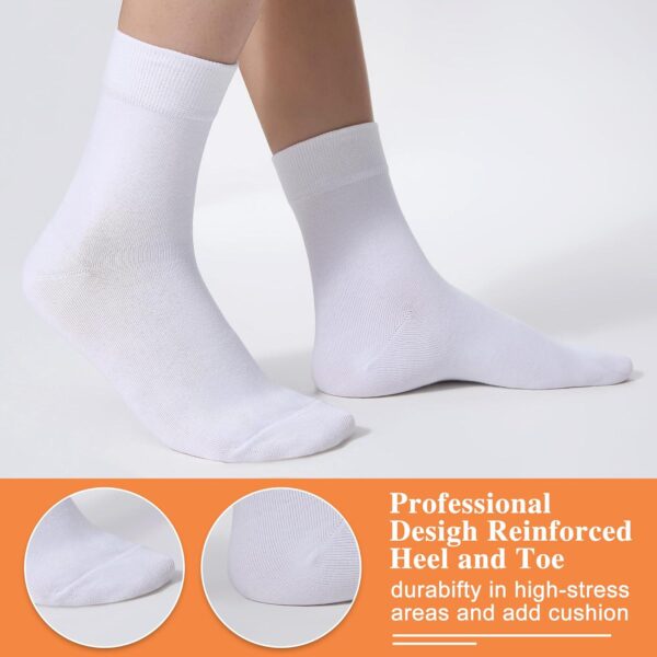 ATBITER Women's Thin Cotton Socks,Soft Cotton Bootie Socks Women Above Ankle Crew Socks (6-Pairs With gift box) - Image 4