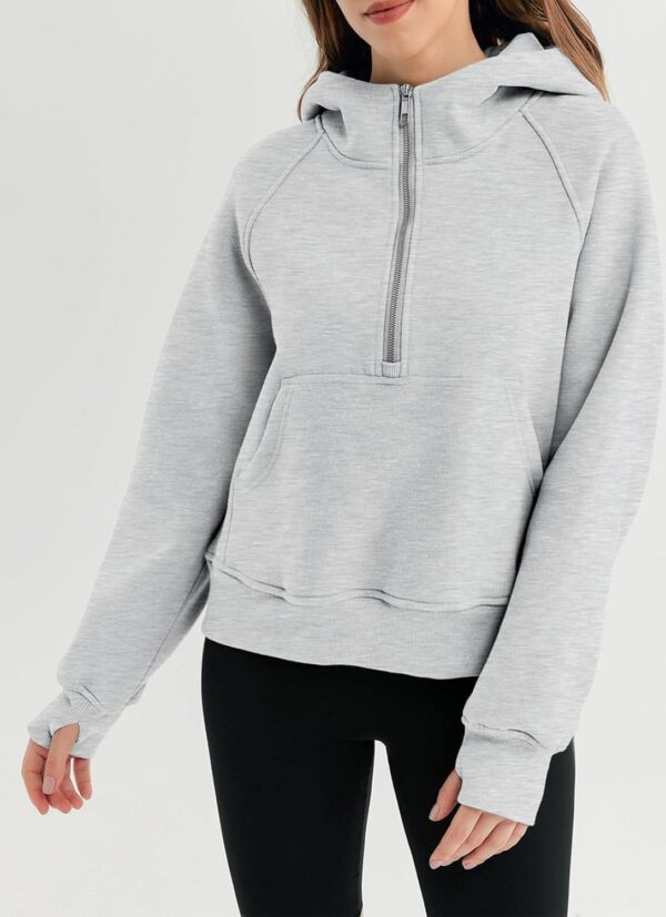 AUTOMET Half Zip Sweatshirts Cropped Hoodies Fleece Womens Quarter Zip Up Pullover Sweaters Fall Outfits 2024 Winter Clothes - Image 6