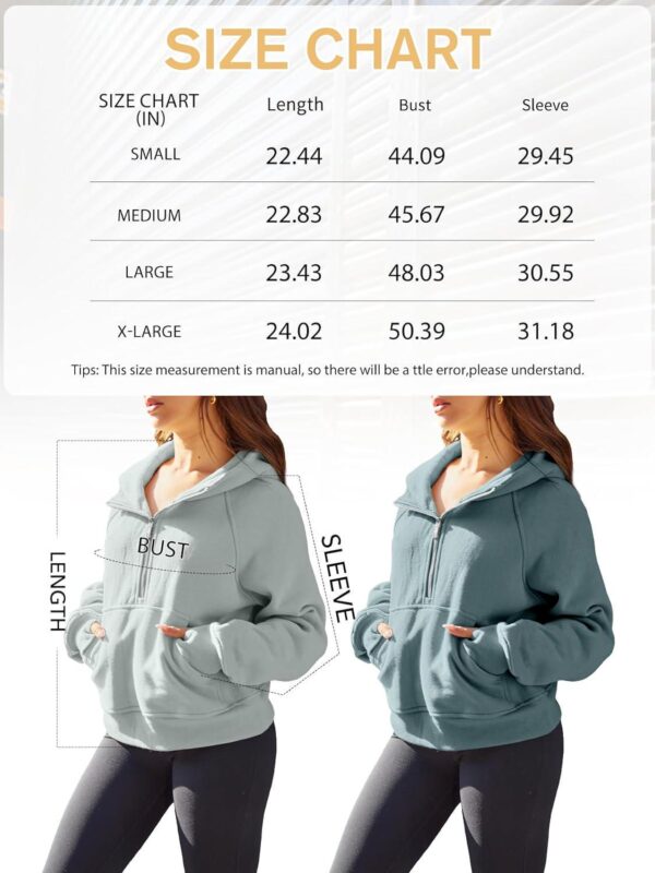 AUTOMET Half Zip Sweatshirts Cropped Hoodies Fleece Womens Quarter Zip Up Pullover Sweaters Fall Outfits 2024 Winter Clothes - Image 5