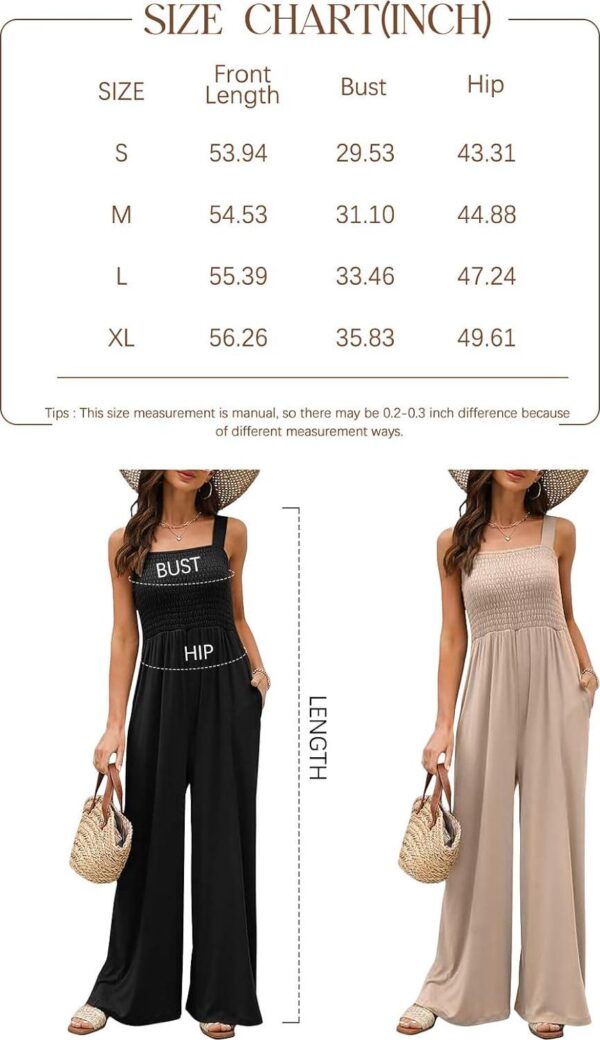 AUTOMET Jumpsuits for Women Casual Jumpers Summer Rompers Sleeveless Loose High Waist Wide Leg Overalls with Pockets 2024 - Image 6