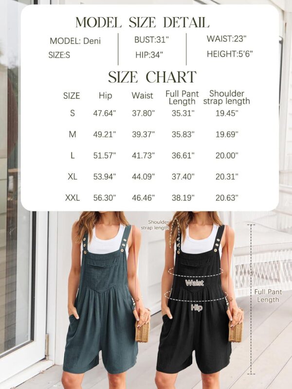 AUTOMET Jumpsuits for Women Casual Summer Shorts Overalls Button Up Comfy Rompers Sleeveless Jumpers with Pockets 2024 - Image 6