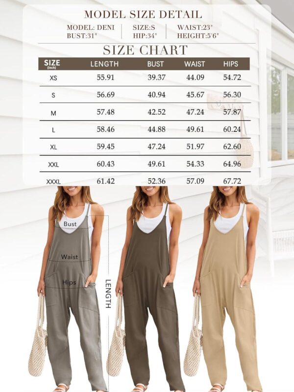 AUTOMET Jumpsuits for Women Casual Summer Rompers Sleeveless Loose Spaghetti Strap Baggy Overalls Jumpers with Pockets 2024 - Image 5