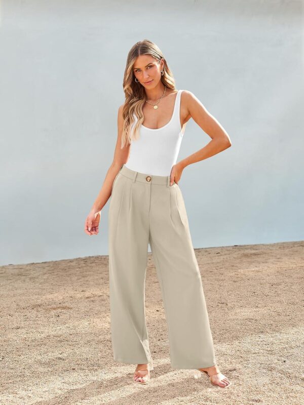 AUTOMET Women Wide Leg Dress Pants High Waisted Loose Fit Business Casual Work Trousers with Pockets 2024 - Image 2