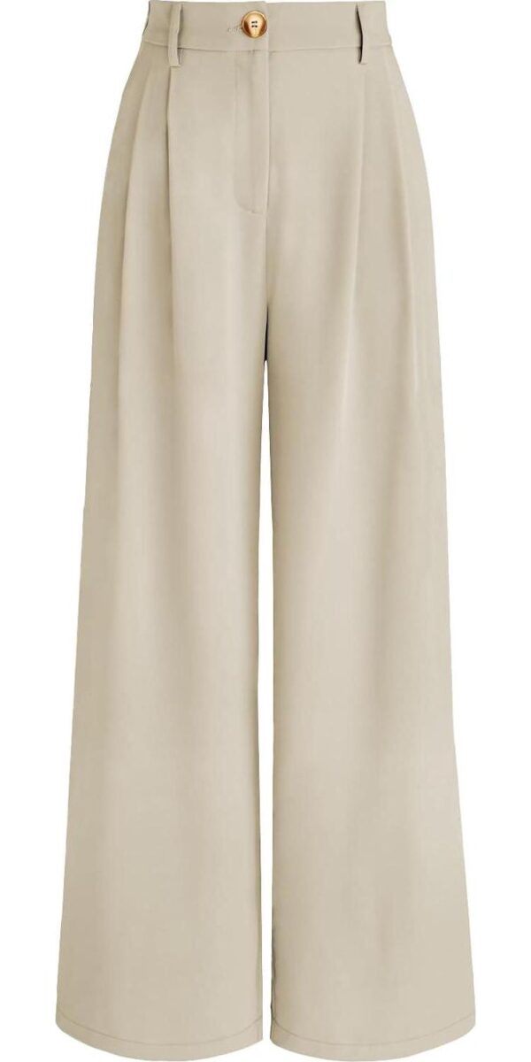 AUTOMET Women Wide Leg Dress Pants High Waisted Loose Fit Business Casual Work Trousers with Pockets 2024