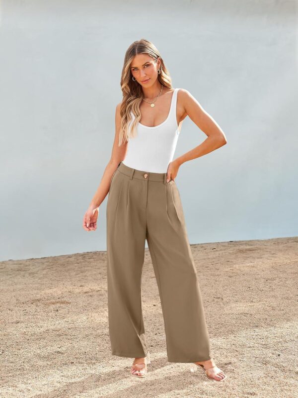 AUTOMET Women Wide Leg Dress Pants High Waisted Loose Fit Business Casual Work Trousers with Pockets 2024 - Image 2