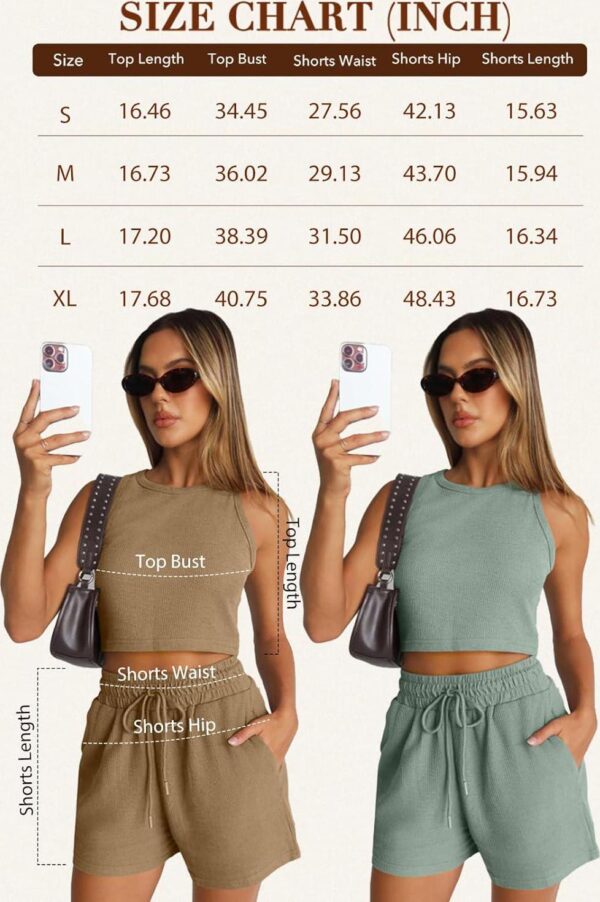 AUTOMET Womens 2 Piece Outfits Tracksuits Lounge Matching Sets Two Piece Linen Shorts Spring Tops 2024 Trendy Summer Clothes - Image 4