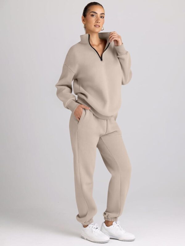 AUTOMET Womens 2 Piece Outfits Long Sleeve Sweatsuits Sets Half Zip Sweatshirts with Joggers Sweatpants - Image 4