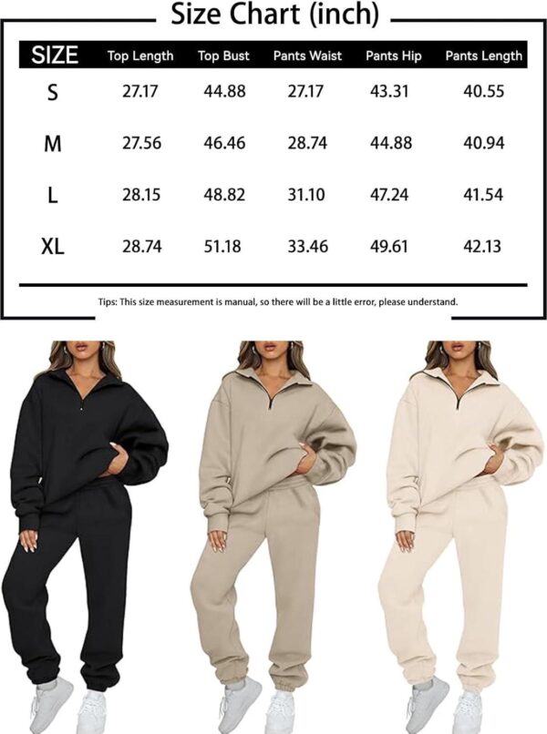 AUTOMET Womens 2 Piece Outfits Long Sleeve Sweatsuits Sets Half Zip Sweatshirts with Joggers Sweatpants - Image 7