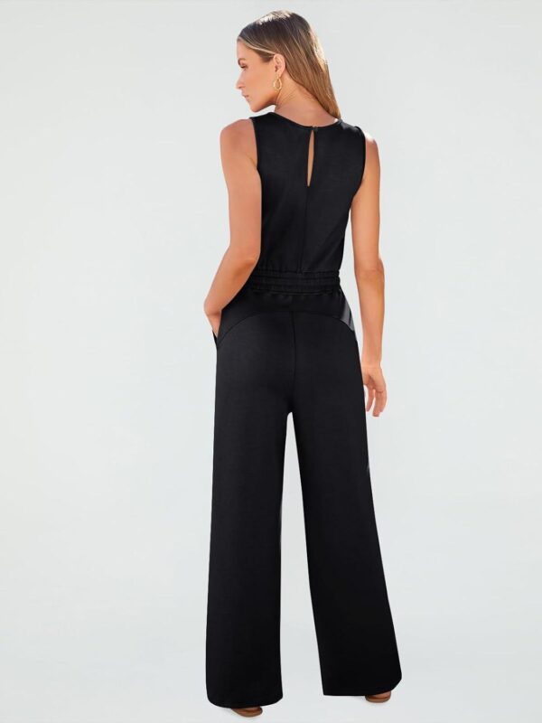 AUTOMET Womens Jumpsuits Dressy Summer Outfits Casual Sleeveless Wide Leg Long Pants Rompers Fashion Clothes 2024 - Image 4