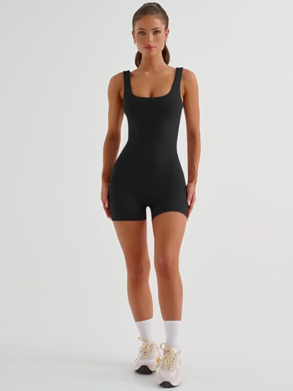 AUTOMET Womens Jumpsuits Shorts Rompers One Piece Bodysuits Yoga Sleeveless Backless Seamless Bodycon Outfits Clothes 2024 - Image 5