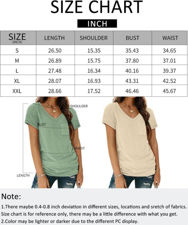 AUTOMET Womens T Shirts Short Sleeve V Neck Tops with Pockets Summer Fashion Trendy Soft Casual Comfy Outfits Clothes 2024 - Image 6