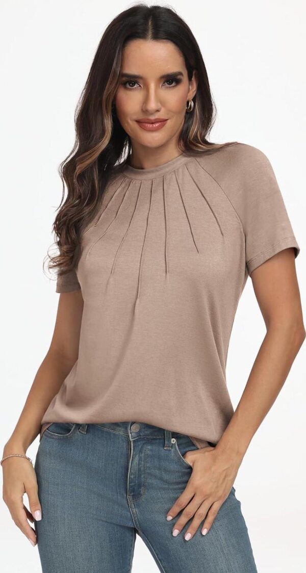 AUTOMET Womens Tshirts Trendy Dressy Tops Business Casual Tee Shirts Fashion Knitted Blouses Y2k Spring Outfits 2024 - Image 4