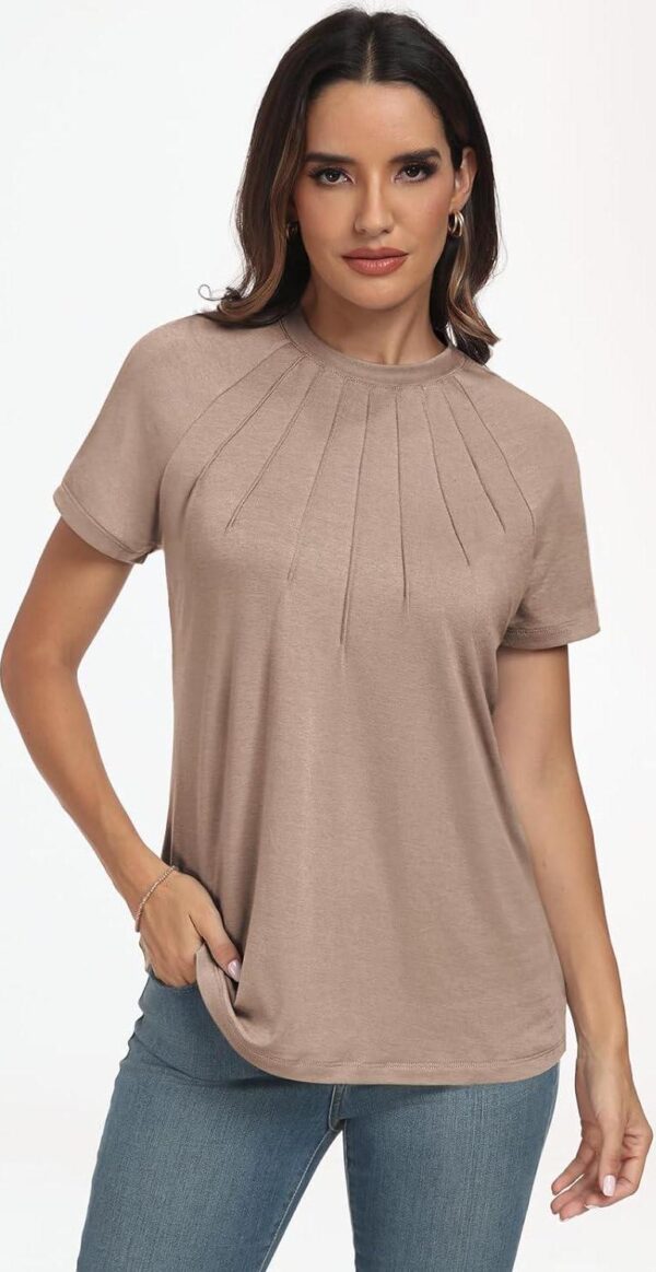 AUTOMET Womens Tshirts Trendy Dressy Tops Business Casual Tee Shirts Fashion Knitted Blouses Y2k Spring Outfits 2024 - Image 2