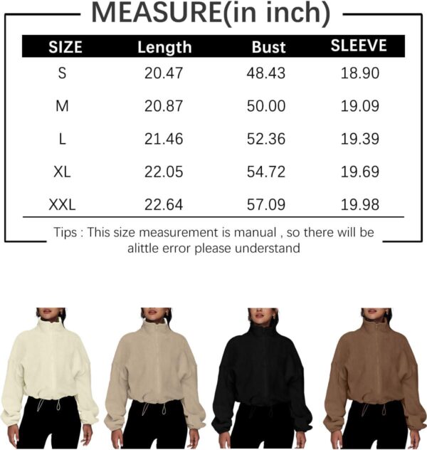AUTOMET Womens Zip Up Hoodies Oversized Sweatshirts Long Sleeve Crop Sherpa Fall Outfits Fashion Clothes 2024 - Image 6