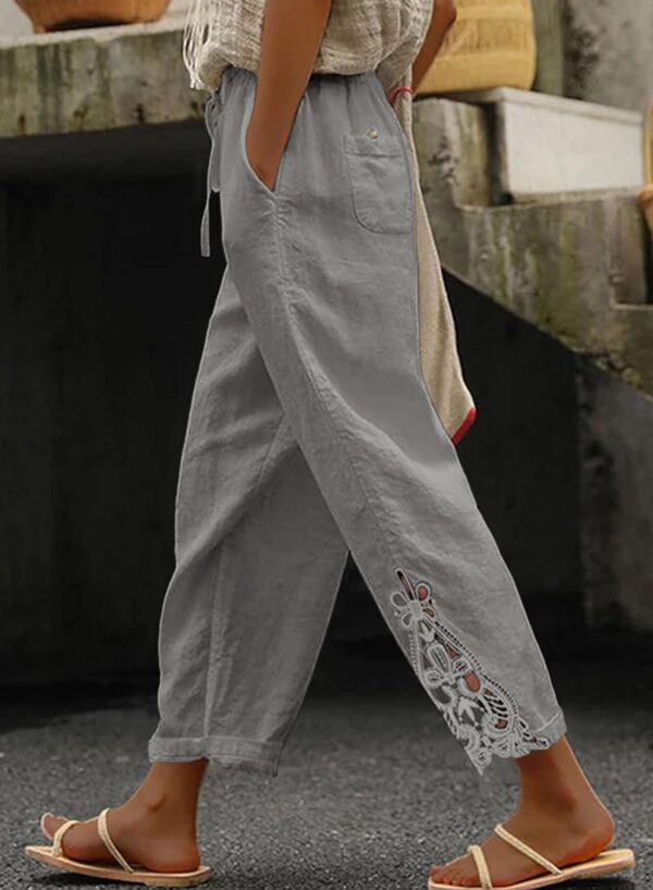 Acelitt Womens Casual Lightweight Drawstring Elastic Waist Pants with Pockets, S-XXL - Image 2