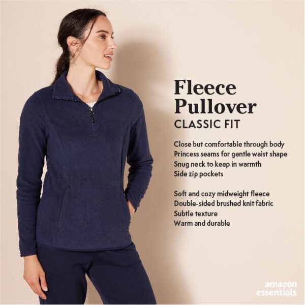 Amazon Essentials Women's Classic-Fit Long-Sleeve Quarter-Zip Polar Fleece Pullover Jacket - Discontinued Colors - Image 2