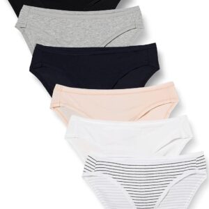 Amazon Essentials Women's Cotton Bikini Brief Underwear (Available in Plus Size), Multipacks