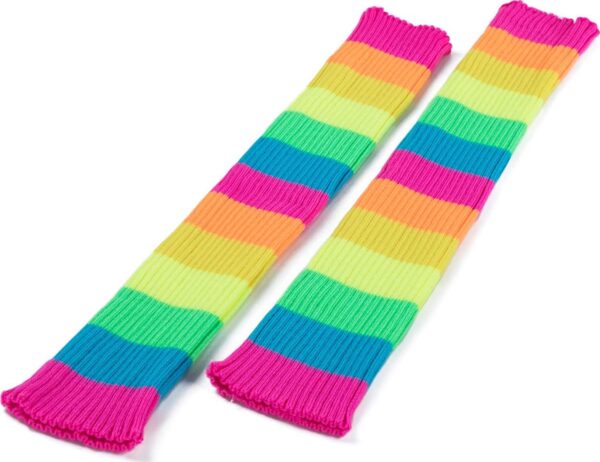 American Trends Leg Warmers for Women Girls 80s Ribbed Leg Warmer for Neon Party Knitted Fall Winter Sports Socks - Image 3
