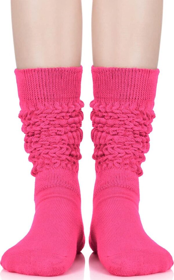American Trends Womens Slouch Socks Extra Long Scrunch Socks Knee High Socks Boot Socks - Image 3