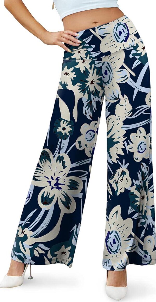 Arolina Women's Stretchy Wide Leg Palazzo Lounge Pants Casual Comfy High Waist Palazzo Pants - Image 3