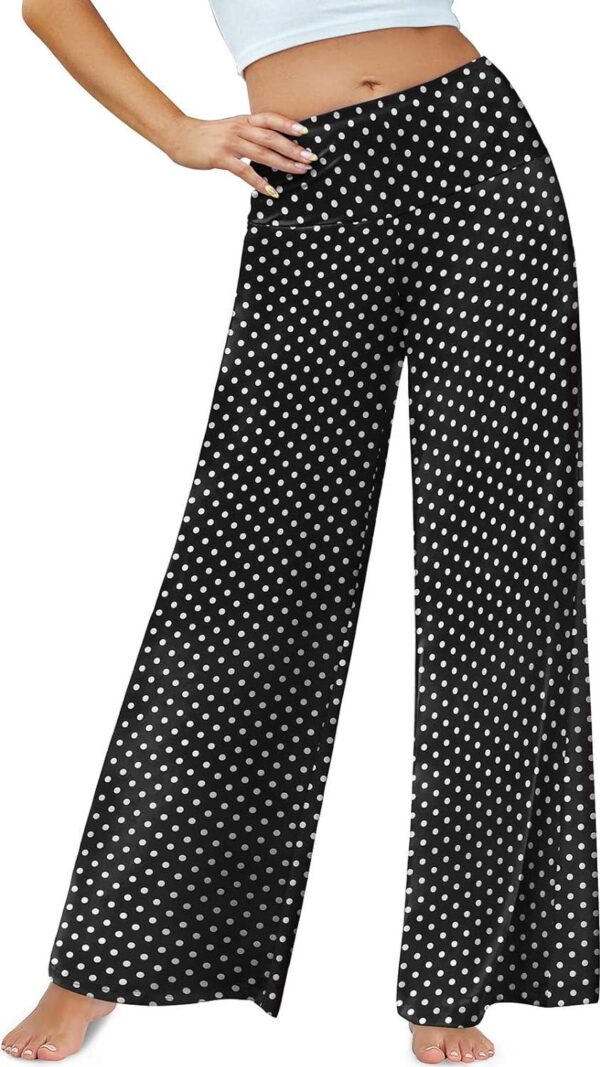 Arolina Women's Stretchy Wide Leg Palazzo Lounge Pants Casual Comfy High Waist Palazzo Pants - Image 2