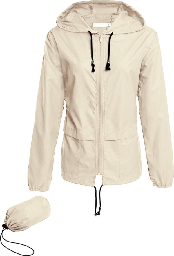 Avoogue Raincoat Women Lightweight Waterproof Rain Jackets Packable Outdoor Hooded Windbreaker