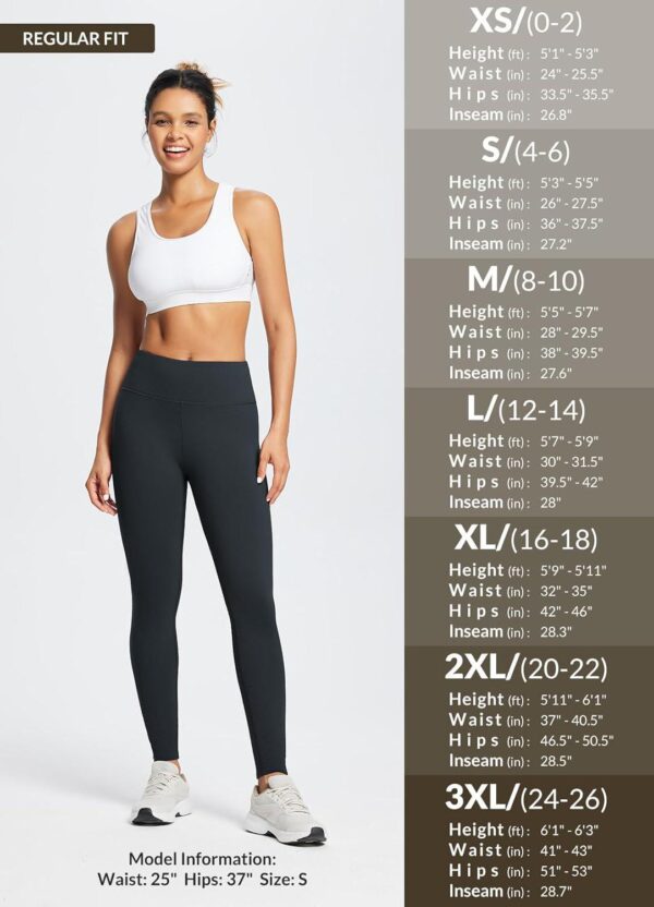 BALEAF Women's Fleece Lined Leggings Water Resistant Thermal Winter Warm Tights High Waisted with Pockets Running Gear - Image 7