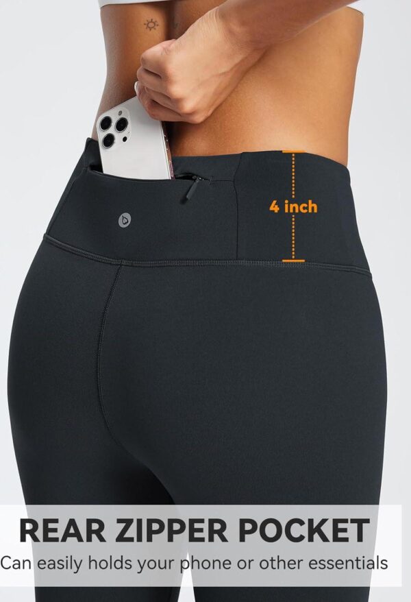 BALEAF Women's Fleece Lined Leggings Water Resistant Thermal Winter Warm Tights High Waisted with Pockets Running Gear - Image 5