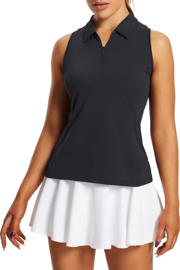 BALEAF Women's Golf Shirts Tank Tops Sleeveless Tennis Polo Racerback with Collar Athletic Tanks Quick Dry - Image 7
