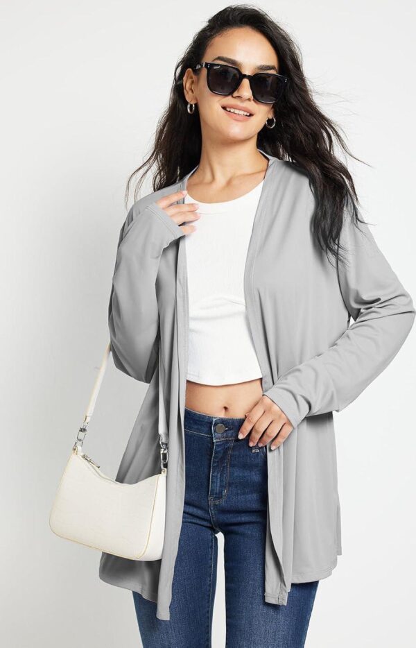 BALEAF Women's Lightweight Cardigan with Pockets Long Sleeve Shirts Open Front Casual Loose Jackets Soft Drape - Image 4