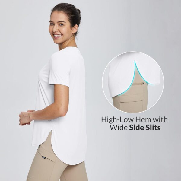 BALEAF Women's Short Sleeve T Shirts Crew Neck Workout Tops Running Shirts Sun Protection Quick Dry UV - Image 2